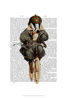 Badger on Vintage Bicycle Fine Art Print