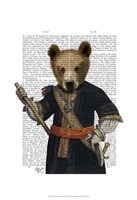 Bear in Blue Robes Fine Art Print