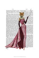 Glamour Fox in Pink Framed Print