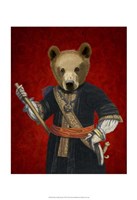 Bear in Blue Robes Fine Art Print