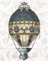 Baroque Balloon Blue & Cream Fine Art Print