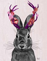 Jackalope with Pink Antlers Fine Art Print