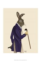 Hare In Purple Coat Fine Art Print