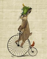 March Hare on Penny Farthing Fine Art Print