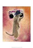 Meerkat and Boom Box Fine Art Print