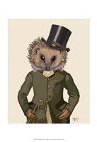 Hedgehog Rider Portrait Framed Print
