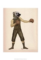 Boxing Bulldog Full Fine Art Print