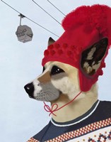 Dog in Ski Sweater Fine Art Print