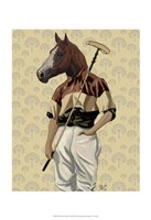 Polo Horse Portrait Framed Print