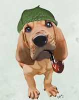 Bloodhound Sherlock Holmes Fine Art Print