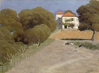 House with Red Roof, 1924 Fine Art Print