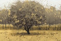 Golden Trees I Taupe Fine Art Print