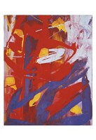 Abstract Painting, c. 1982 (indigo, red, white) Fine Art Print