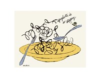 Spaghetti is So Slippery, c. 1958 Framed Print
