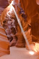 Sunbeam Illuminates Upper Antelope Canyon Framed Print