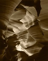 Red Sandstone Walls, Lower Antelope Canyon (Sepia) Fine Art Print