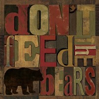 At the Lodge Printer Blocks III Framed Print