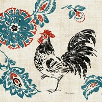 Toile Rooster II Fine Art Print