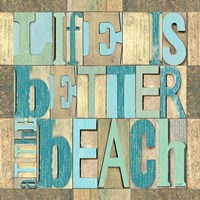 Beach Printer Blocks I Fine Art Print