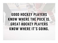 A Good Hockey Player Fine Art Print