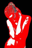 Red Black Drama Framed Print