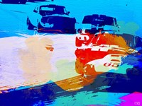 Mustang On The Race Track Watercolor Fine Art Print