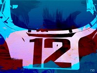 Racing Number 12 Watercolor Fine Art Print