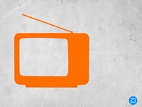 Orange TV Vintage Fine Art Print