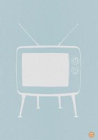 Vintage TV Blue Fine Art Print