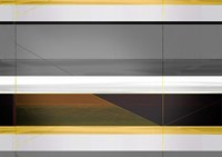 Abstract Grey and Yellow Stripes Fine Art Print