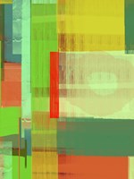 Green and Brown Abstract 3 Framed Print