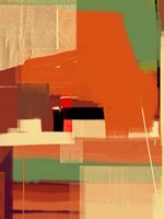 Green and Brown Abstract 4 Framed Print