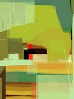 Green and Brown Abstract 5 Framed Print