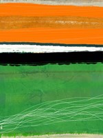Orange and Green Abstract 1 Framed Print