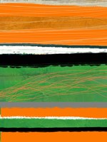 Orange and Green Abstract 2 Framed Print