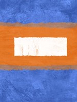 Blue and Orange Abstract Theme 1 Fine Art Print