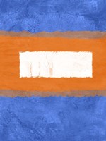 Blue and Orange Abstract Theme 1 Fine Art Print