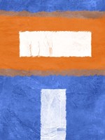 Blue and Orange Abstract Theme 2 Fine Art Print