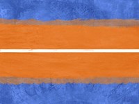 Blue and Orange Abstract Theme 4 Fine Art Print