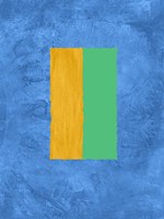 Blue and Square Theme 2 Framed Print