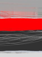 Abstract Stripe Theme Red Framed Print