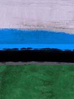 Abstract Stripe Theme Blue Framed Print