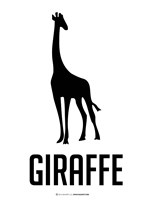 Giraffe Black Framed Print