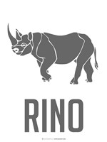 Rino Black Fine Art Print