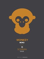 Orange Monkey Multilingual Fine Art Print