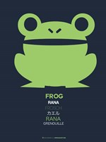 Green Frog Multilingual Fine Art Print