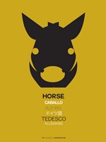 Blue Donkey Multilingual Fine Art Print