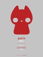 Red Kitty Multilingual Fine Art Print