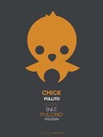 Yellow Chick Multilingual Fine Art Print