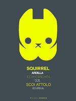 Yellow Squirrel Multilingual Fine Art Print
